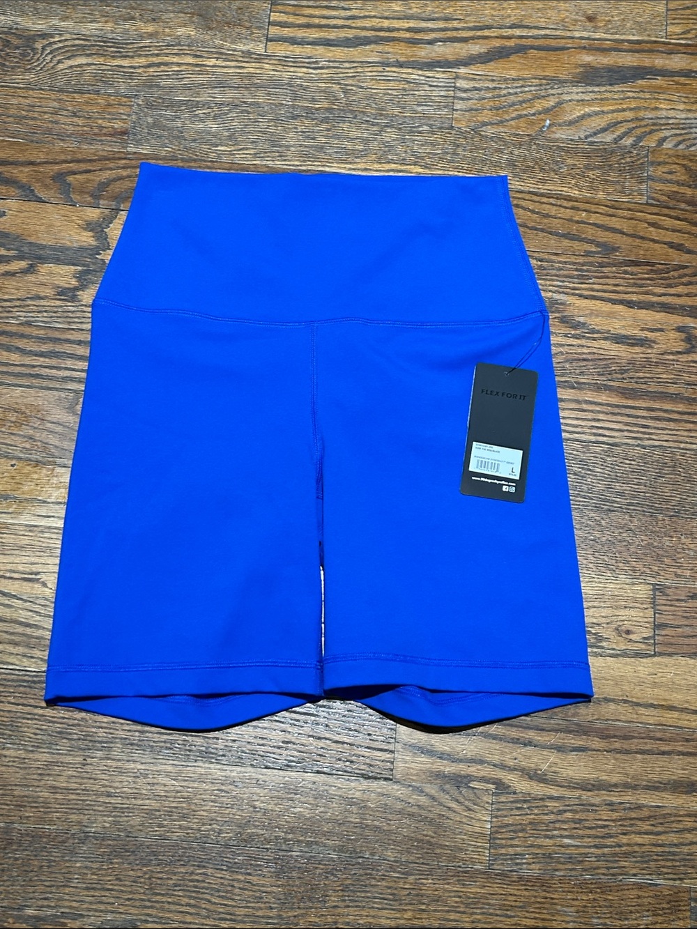 90 Degree By Reflex Royal Blue High-Waist Bike Shorts